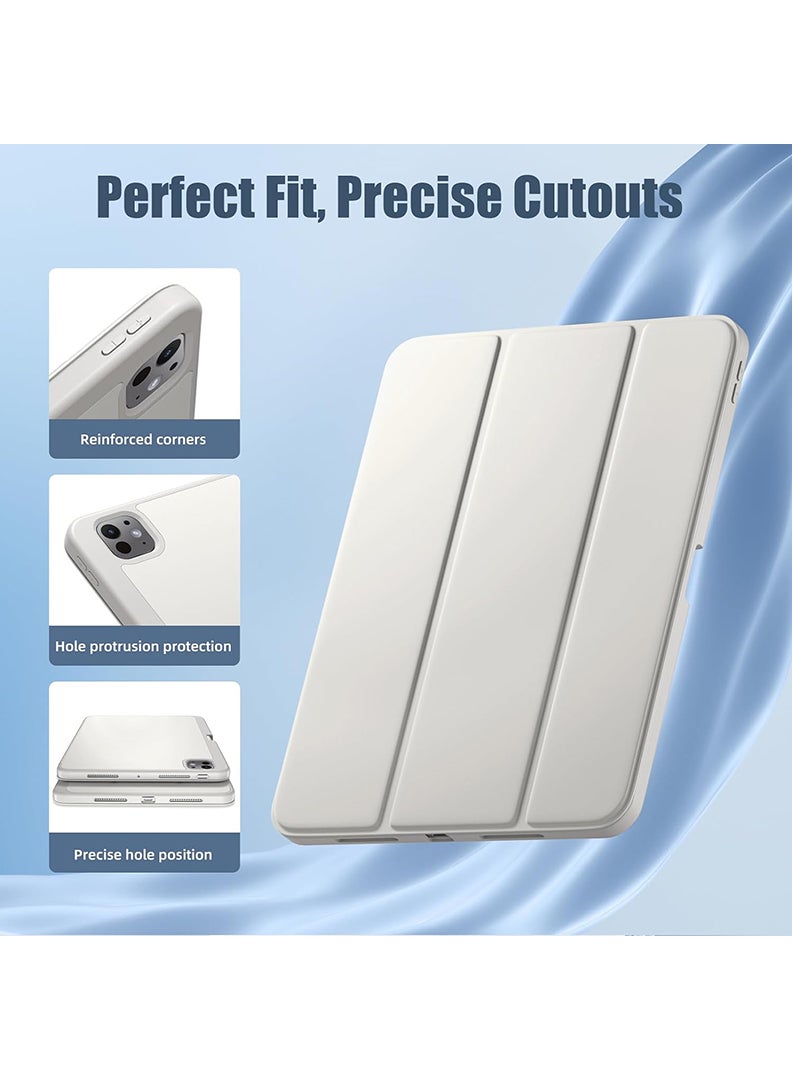 Theodor Case for iPad Pro 13 Inch Case M5 2025/ M4 2024, Smart Cover iPad Pro M5 M4 Case 13 Inch with Pencil Holder [Support Pencil Pro and Pencil (USB-C)] Support Touch ID and Auto Wake/Sleep Cover for iPad Pro 13 Inch- Grey - Image 3